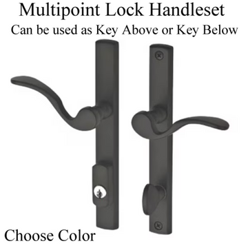 MULTIPOINT DOOR HANDLES FOR SWING DOOR, KEYED WITH THUMBTURN, CHOOSE FINISH